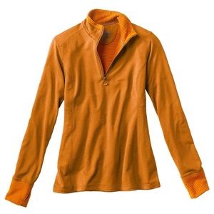 Orvis Horseshoe Hills Quarter Zip Pullover Gold Women’s Size M